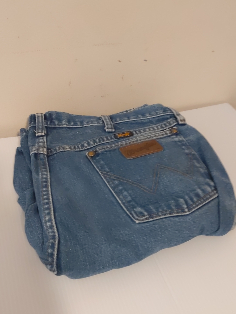 Wrangler 47mwz Mens Blue Jeans 38x29 (40x30 Tag) Regular Fit Cowboy Cut
